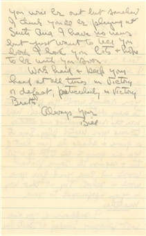 Bill Tilden Signed Handwritten Note (PSA/DNA)